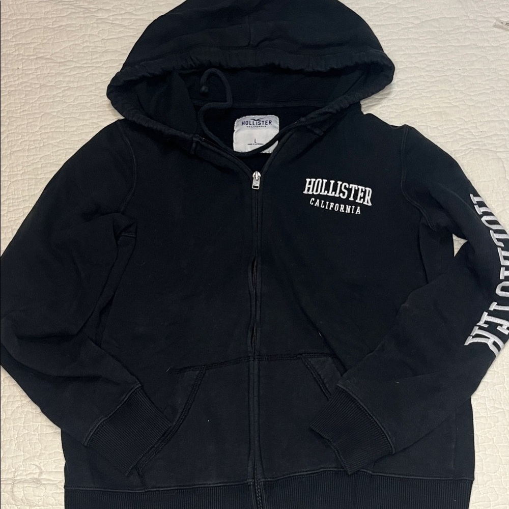 Hollister Black Zip-Up Hoodie